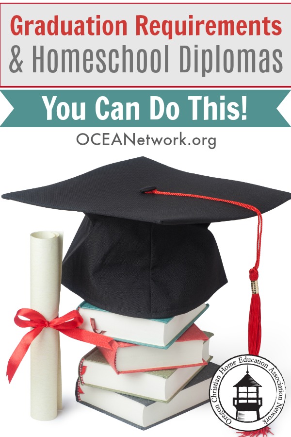 Graduation requirements and homeschool diplomas in Oregon. Find out what the requirements are for graduating homeschooling in Oregon and how to prepare! #homeschooloregon #homeschoolgraduation #homeschooldiploma #homeschoolhighschool