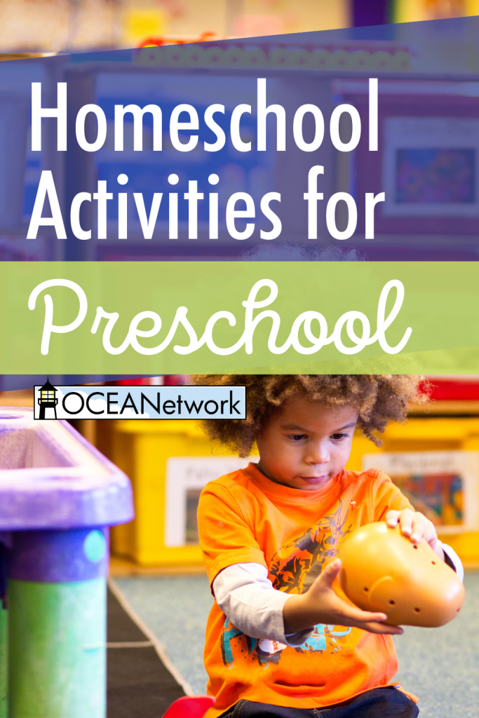 Homeschool activities for preschoolers! Use these ideas for teaching your preschoolers at home or to keep them occupied while you homeschool.