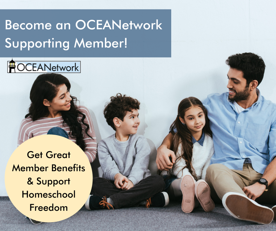 Homeschool family enjoying time together and signing up for an OCEANetwork Supporting Membership