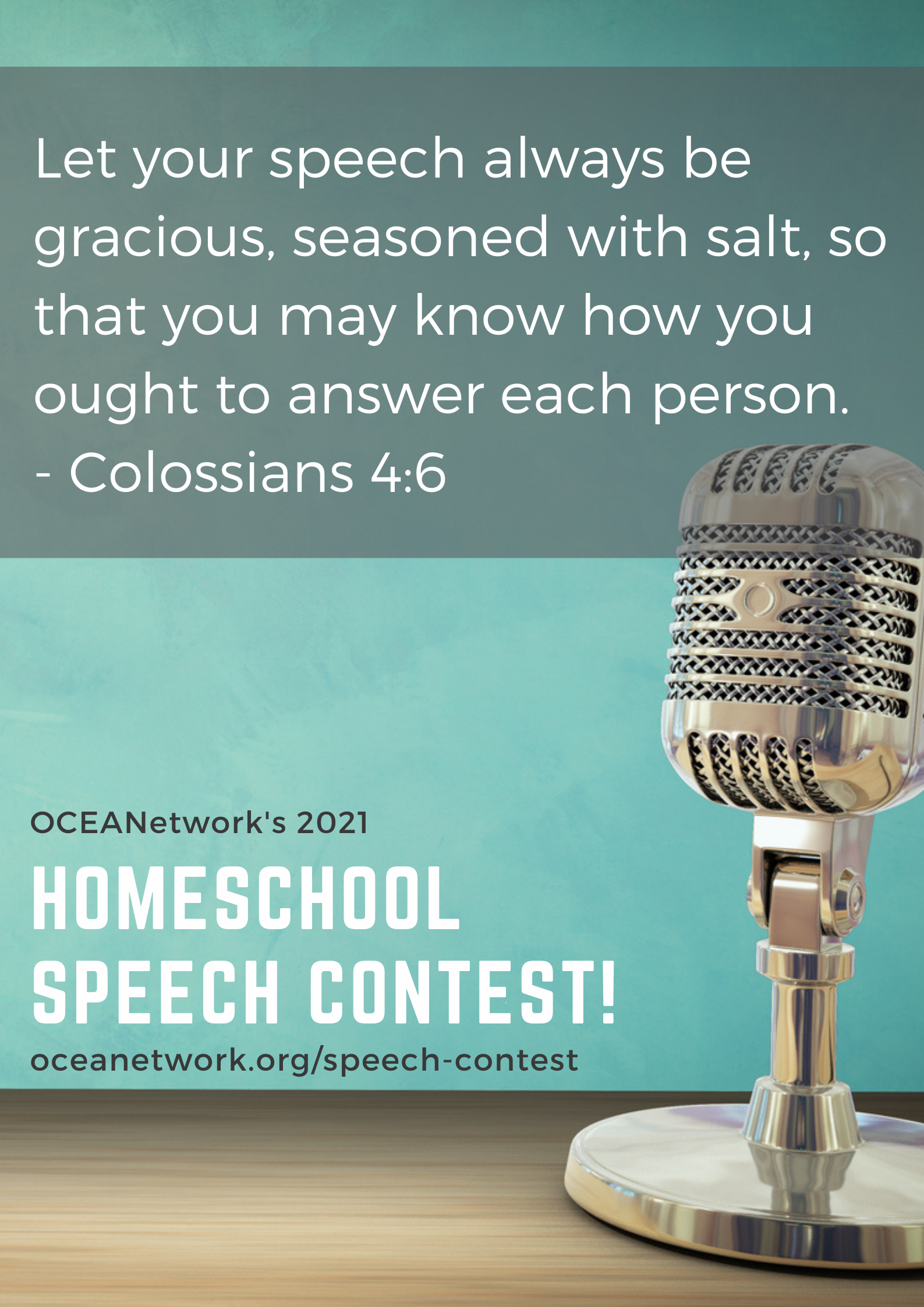 OCEANetwork Homeschool Speech Contest